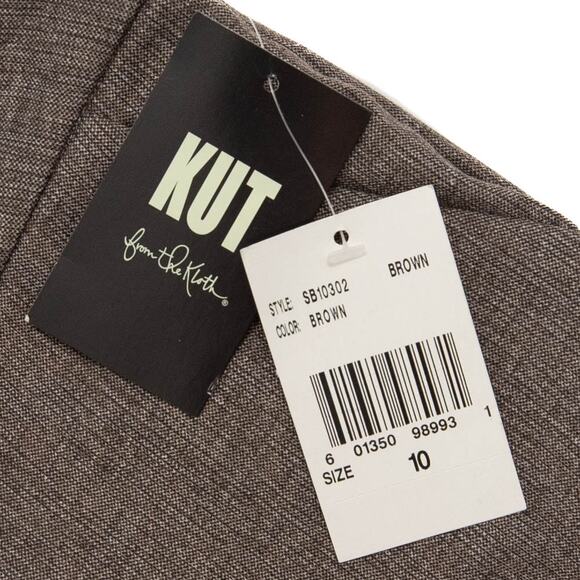 Kut From The Kloth Brown Straight Leg Trouser Pants Size  10 - Picture 8 of 14